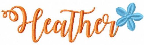 Heather name free embroidery design