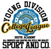 College league logo embroidery design