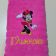 Towel with Minnie Mouse dancing free embroidery design