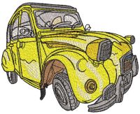 Citroen 2cv embroidery design