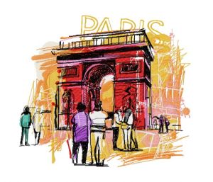 Desenho de bordado Paris 4
