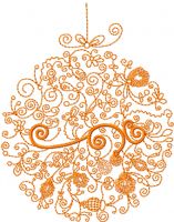 Christmas modern ball embroidery design