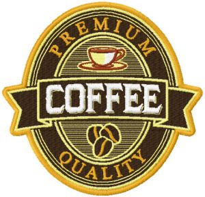 Coffee premium quality embroidery design
