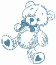 My beloved teddy bear embroidery design