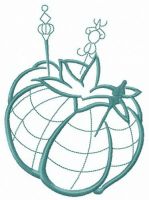 Pins and needle bed embroidery design