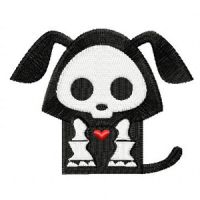 Skelanimals Dax embroidery design