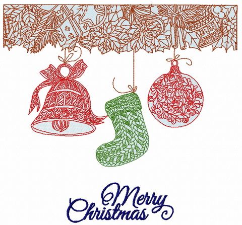 Christmas decorations 5 machine embroidery design