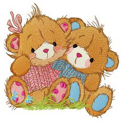 Teddy bear's picnic machine embroidery design