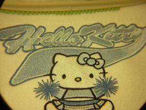 hello kitty cheerleader embroidery design