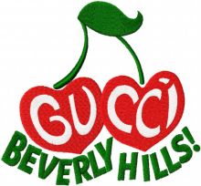 Gucci Beverly hills logo embroidery design