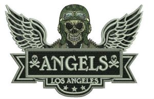 Los Angeles angels badge embroidery design