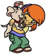 Darby and Buster embroidery design