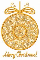 Christmas openwork ball embroidery design
