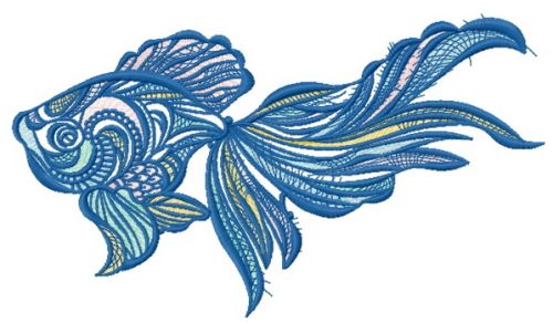 Mosaic fish 6 machine embroidery design