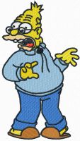 Abe Simpson embroidery design
