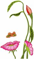 Flower lady embroidery design