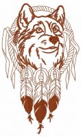 Fox and dreamcatcher 2 embroidery design