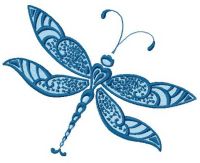 Dragonfly 3 embroidery design