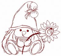 Bunny Mi gnome 3 embroidery design