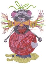Mouse atmosphere knitting embroidery design