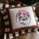 Cushion with Pug dog embroidery design