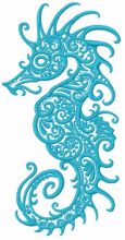 Fancy sea horse 2 embroidery design
