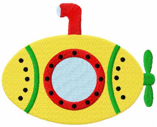 Yellow submarine free embroidery design