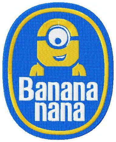 Banana nana machine embroidery design