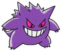 Gengar embroidery design