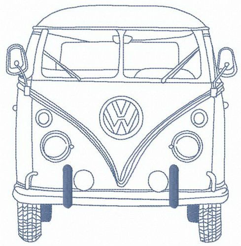 My Volkswagen Van machine embroidery design