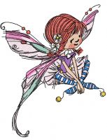 Mushroom fairy 3 embroidery design