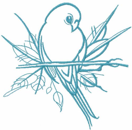 Cute small swallow embroidery design