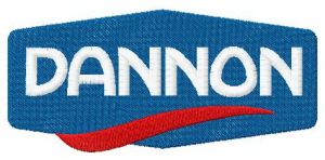 Dannon logo embroidery design