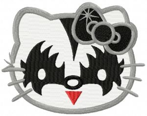 Kitten KISS fan embroidery design