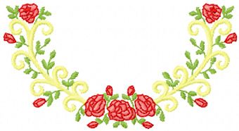 roses free embroidery design