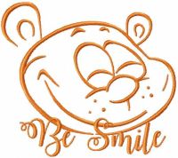 Teddy be smile free embroidery design