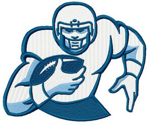 American football player 7 machine embroidery design