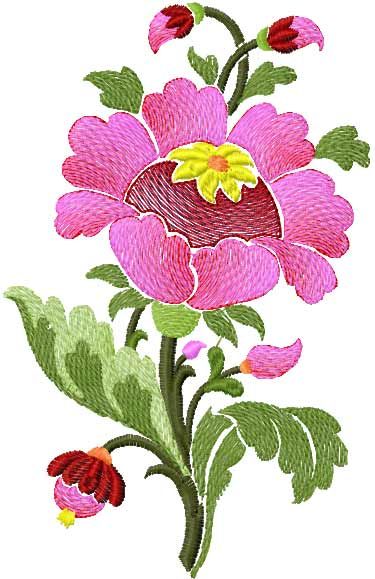 Flower free embroidery design 33