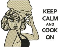 Keep Calm and Cook On embroidery design