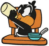 Baby Daffy Duck embroidery design