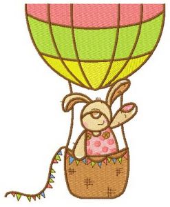 Bunny the balloonist embroidery design