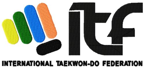 International Taekwon-do Federation logo 2 machine embroidery design