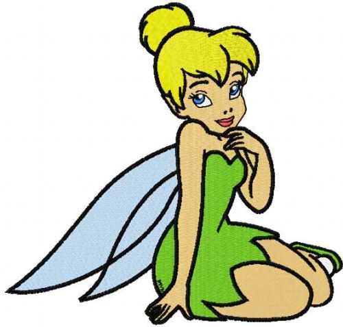 Tinkerbell look embroidery design
