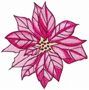 Gorgeous pink flower embroidery design