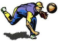 Baseball player 3 embroidery design