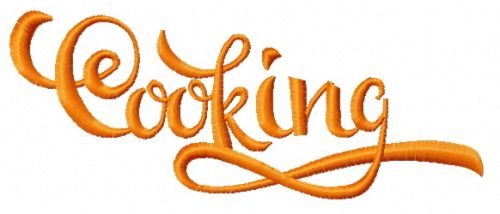 Cooking machine embroidery design