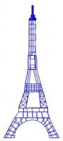 Eiffel tower free machine embroidery design