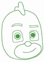 Gekko one color embroidery design