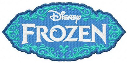 Frozen logo  machine embroidery design