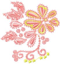 Flowers pattern embroidery design